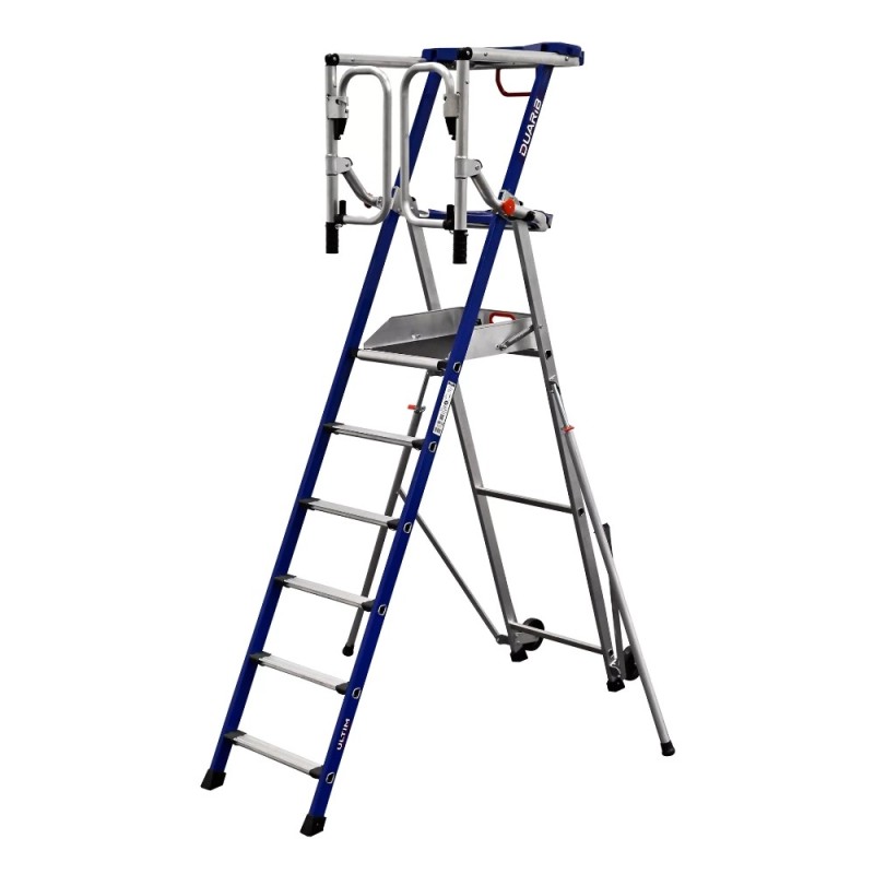 Vue complète de la plateforme roulante F3 ULTIM en aluminium