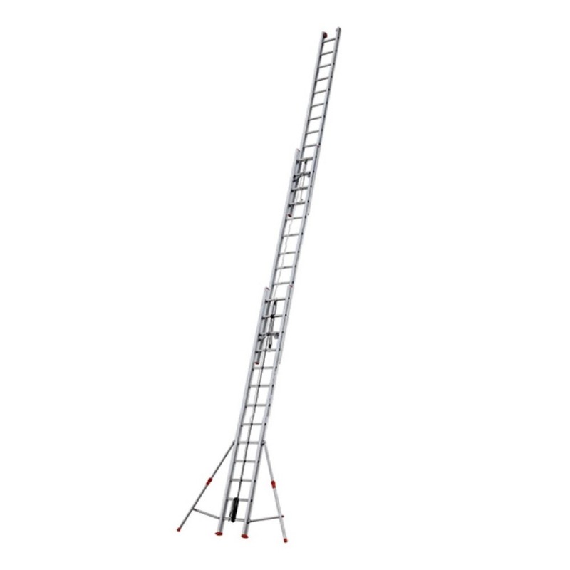Échelle coulissante avec système de levage par corde intégré