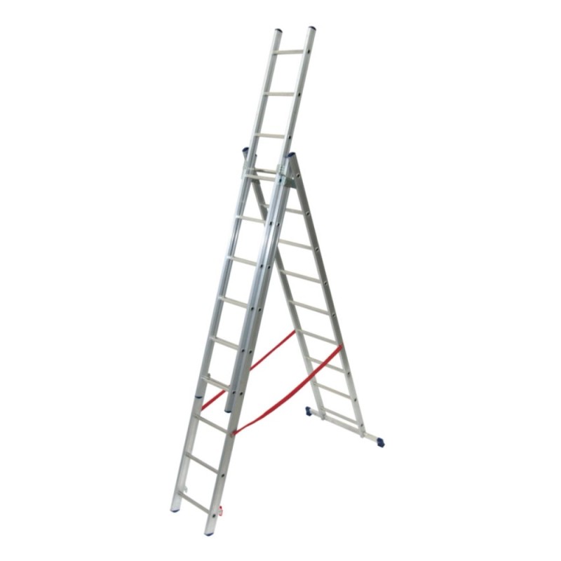 Vue de face de l'échelle PRIMA avec stabilisateur en V inversé