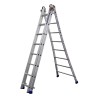 Échelle polyvalente utilisable en position simple, double ou escabeau