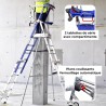 2 tablettes outils, plans coulissants avec verrouillage automatique