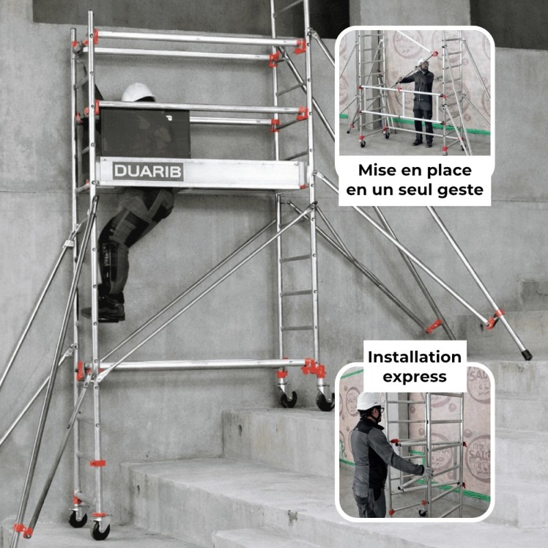 Mise en place en un seul geste, installation express