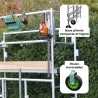 Structure légère et compacte et roues increvables