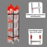 échelons semi-circulaires antidérapants, assemblage facile sans vis ni outils