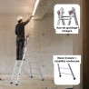 Axe de guidage intégré. Base évasée pour une stabilité maximale.