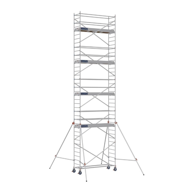 Vue frontale de l’échafaudage roulant aluminium Docker 85