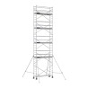 Vue frontale de l’échafaudage roulant aluminium Docker 85