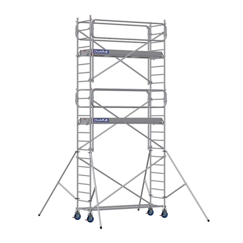 Échafaudage aluminium roulant pour professionnels du bâtiment Duarib