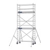 Échafaudage roulant aluminium pour professionnels du bâtiment