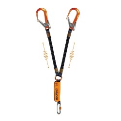Absorbeur d'énergie avec longe élastique double