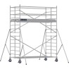 Échafaudage roulant aluminium Docker 150 295 Garde-corps, Lisses - Hauteur plancher 2,90m