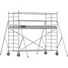 Échafaudage roulant aluminium Docker 150 295 Garde-corps, Lisses - Hauteur plancher 1,90m
