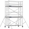 Échafaudage roulant aluminium Docker 150 295 Garde-corps, Lisses - Hauteur plancher 3,90m
