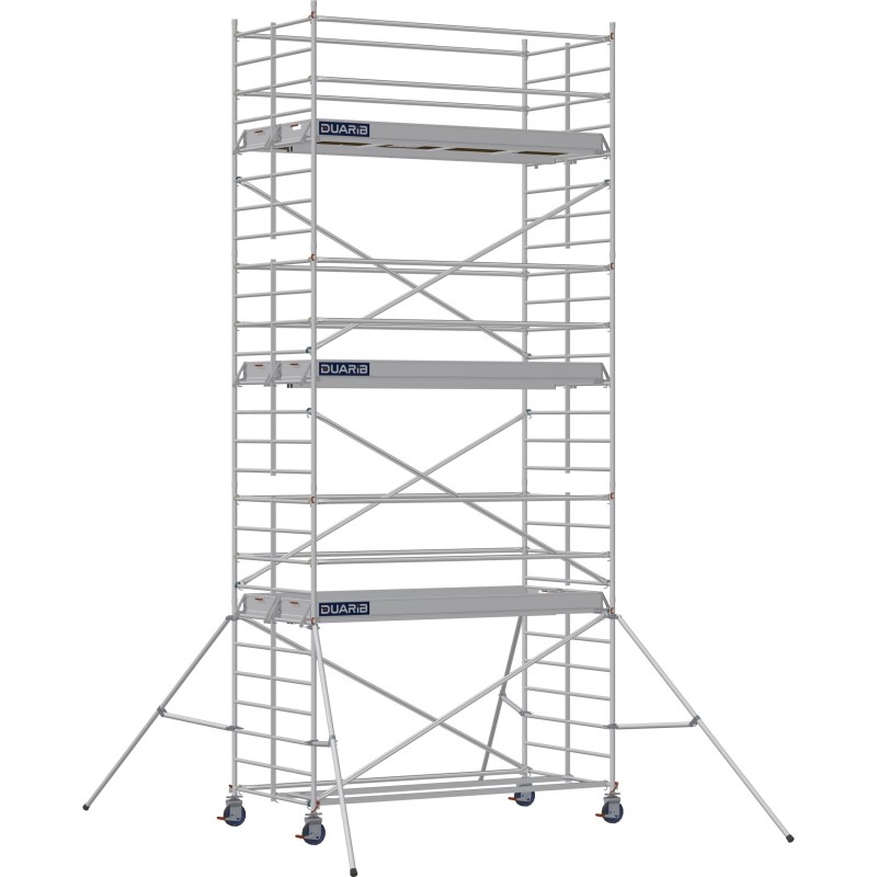 Échafaudage roulant aluminium Docker 150 295 Garde-corps, Lisses - Hauteur plancher 5,90m