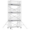 Échafaudage roulant aluminium Docker 150 295 Garde-corps, Lisses - Hauteur plancher 5,90m