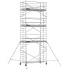 Échafaudage roulant aluminium Docker 150 295 Garde-corps, Lisses - Hauteur plancher 6,90m