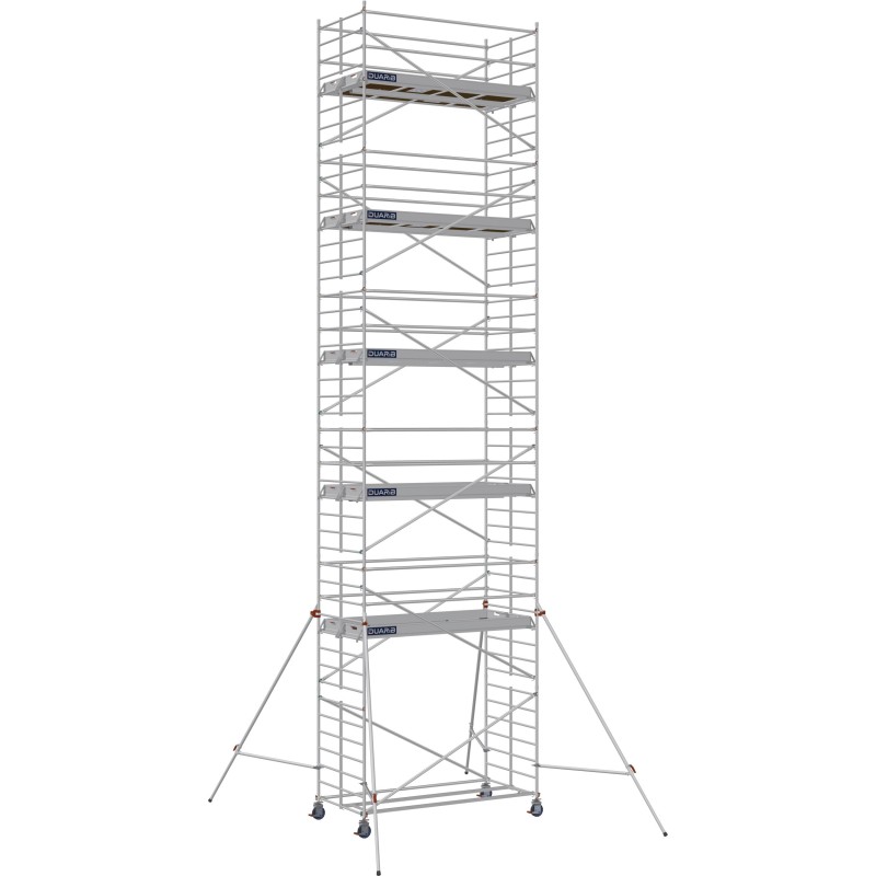 Échafaudage roulant aluminium Docker 150 295 Garde-corps, Lisses - Hauteur plancher 10,90m