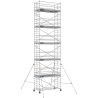 Échafaudage roulant aluminium Docker 150 295 Garde-corps, Lisses - Hauteur plancher 9,90m
