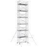 Échafaudage roulant aluminium Docker 150 295 Garde-corps, Lisses - Hauteur plancher 11,90m