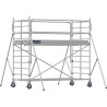 Échafaudage roulant aluminium Docker 150 295 Garde-corps, Monobloc EXMDS - Hauteur plancher 1,90m