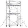 Échafaudage roulant aluminium Docker 150 295 Garde-corps, Monobloc EXMDS - Hauteur plancher 4,90m
