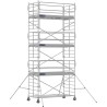 Échafaudage roulant aluminium Docker 150 295 Garde-corps, Monobloc EXMDS - Hauteur plancher 5,90m