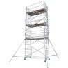 Échafaudage roulant aluminium Docker 150 295 Garde-corps, Monobloc EXMDS - Hauteur plancher 6,90m