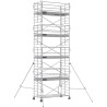 Échafaudage roulant aluminium Docker 150 295 Garde-corps, Monobloc EXMDS - Hauteur plancher 7,90m