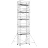 Échafaudage roulant aluminium Docker 150 295 Garde-corps, Monobloc EXMDS - Hauteur plancher 10,90m
