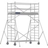 Échafaudage roulant aluminium Docker 150 Lisses et sous-lisses longueur 2.54 m - Hauteur plancher 2,90 m