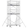 Échafaudage roulant aluminium Docker 150 Lisses et sous-lisses longueur 2.54 m - Hauteur plancher 4,90 m
