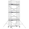 Échafaudage roulant aluminium Docker 150 Lisses et sous-lisses longueur 2.54 m - Hauteur plancher 5,90 m