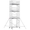 Échafaudage roulant aluminium Docker 150 Lisses et sous-lisses longueur 2.54 m - Hauteur plancher 6,90 m