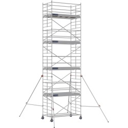 Échafaudage roulant aluminium Docker 150 Lisses et sous-lisses longueur 2.54 m - Hauteur plancher 7,90 m