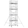 Échafaudage roulant aluminium Docker 150 Lisses et sous-lisses longueur 2.54 m - Hauteur plancher 7,90 m