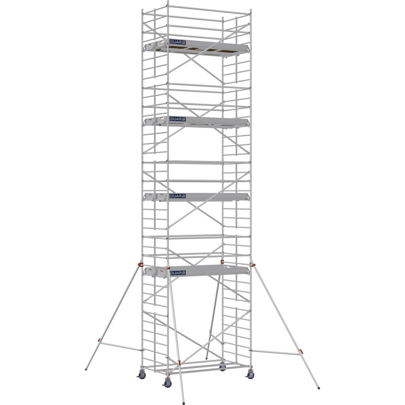Échafaudage roulant aluminium Docker 150 Lisses et sous-lisses longueur 2.54 m - Hauteur plancher 8,90 m