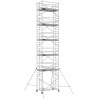 Échafaudage roulant aluminium Docker 150 Lisses et sous-lisses longueur 2.54 m - Hauteur plancher 10,90 m