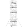 Échafaudage roulant aluminium Docker 150 Lisses et sous-lisses longueur 2.54 m - Hauteur plancher 9,90 m