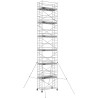 Échafaudage roulant aluminium Docker 150 Lisses et sous-lisses longueur 2.54 m - Hauteur plancher 11,90 m