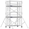 Échafaudage roulant aluminium Docker 150 Garde-corps Monobloc EXMDS longueur 2.54 m - Hauteur plancher 3,90 m