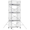 Échafaudage roulant aluminium Docker 150 Garde-corps Monobloc EXMDS longueur 2.54 m - Hauteur plancher 5,90 m