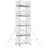 Échafaudage roulant aluminium Docker 150 Garde-corps Monobloc EXMDS longueur 2.54 m - Hauteur plancher 7,90 m
