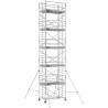 Échafaudage roulant aluminium Docker 150 Garde-corps Monobloc EXMDS longueur 2.54 m - Hauteur plancher 9,90 m