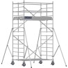 Échafaudage roulant aluminium Docker 150 205 Garde-corps, Lisses - Hauteur plancher 2,90m