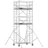 Échafaudage roulant aluminium Docker 150 205 Garde-corps, Lisses - Hauteur plancher 4,90m