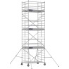 Échafaudage roulant aluminium Docker 150 205 Garde-corps, Lisses - Hauteur plancher 5,90m