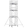 Échafaudage roulant aluminium Docker 150 205 Garde-corps, Lisses - Hauteur plancher 6,90m