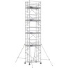 Échafaudage roulant aluminium Docker 150 205 Garde-corps, Lisses - Hauteur plancher 8,90m