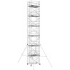 Échafaudage roulant aluminium Docker 150 205 Garde-corps, Lisses - Hauteur plancher 11,90m