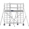 Échafaudage roulant aluminium Docker 150 295 Garde-corps, Monobloc EXMDS - Hauteur plancher 1,90m